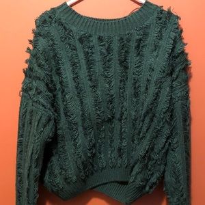 Green Fluffy Sweater. New without tags